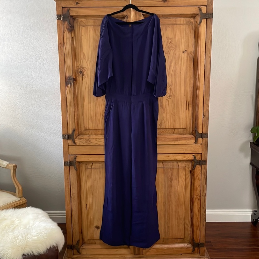 Diane Von Furstenburg Jumpsuit Sz2 Navy